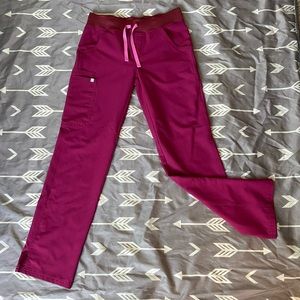 Xsr figs kade scrub pants in dark magenta